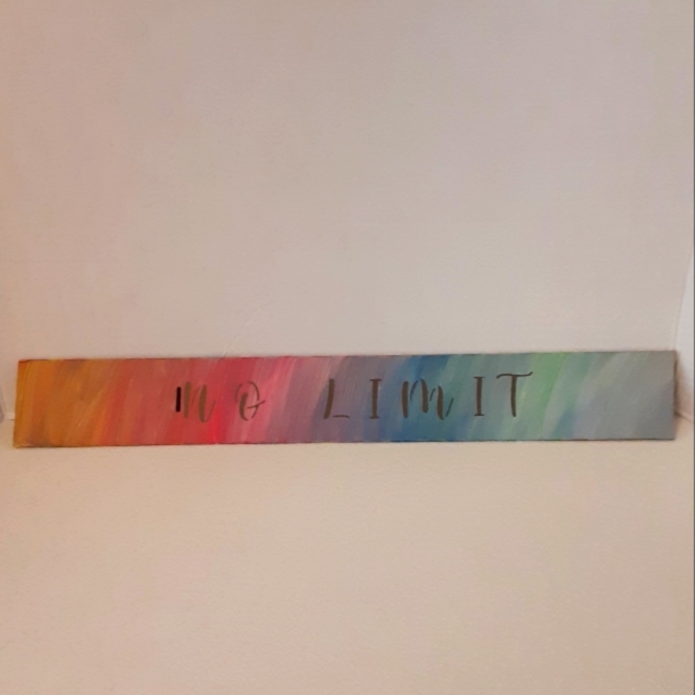 🌞NO LIMIT HANDMADE SIGN PLAQUE